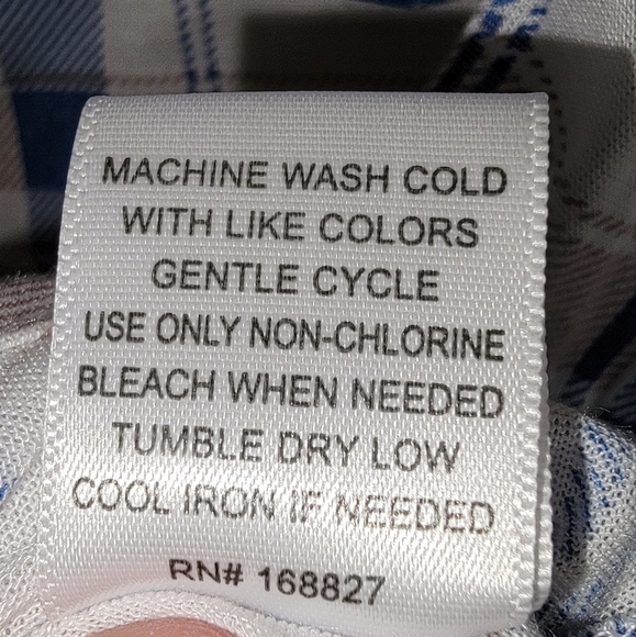 Always Indigo size small Blue Plaid Women's Top - Picture 3 of 8